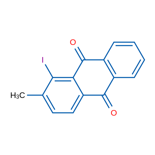 1-碘-2-甲基蒽醌 结构式
