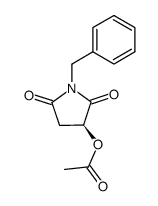 2,5-Pyrrolidinedione,3-(acetyloxy)-1-(phenylmethyl)-, (3S)- 结构式