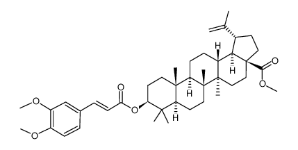Lup-20(29)-en-28-oic acid, 3-[[3-(3,4-dimethoxyphenyl)-1-oxo-2-propenyl]oxy]-, methyl ester, (3β)- (9CI) 结构式