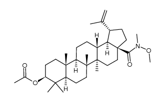 Lup-20(29)-en-28-amide, 3-(acetyloxy)-N-methoxy-N-methyl-, (3β)- 结构式