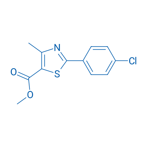 2-(4-氯苯基)-4-甲基-1,3-噻唑-5-羧酸甲酯 结构式
