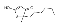 5-己基-4-羟基-5-甲基-2(5H)-噻吩酮 结构式