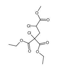 1,1,3-Propanetricarboxylic acid, 1,3-dichloro-, 1,1-diethyl 3-methyl ester 结构式