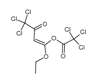 Acetic acid, 2,2,2-trichloro-, 4,4,4-trichloro-1-ethoxy-3-oxo-1-buten-1-yl ester 结构式