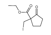1-(碘甲基)-2-氧代环戊烷甲酸乙酯 结构式