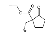 1-(溴甲基)-2-氧代环戊烷羧酸乙酯 结构式