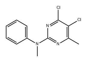 4,5-二氯-N,6-二甲基-N-苯基-2-嘧啶胺 结构式