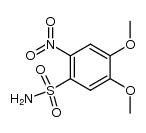 4,5-二甲氧基-2-硝基苯磺酰胺 结构式