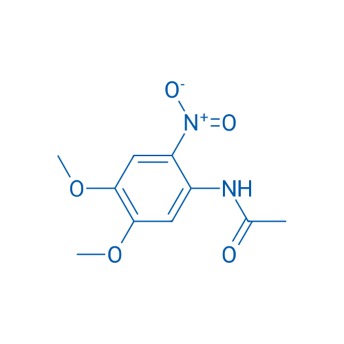 N-(4,5-二甲氧基-2-硝基苯基)乙酰胺 结构式