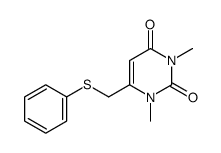 1,3-二甲基-6-[(苯硫基)甲基]-2,4(1H,3H)-嘧啶二酮 结构式