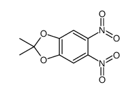 2,2-二甲基-5,6-二硝基-1,3-苯并二氧杂环戊烯 结构式
