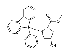 (2S,4R)-4-羟基-1-(9-苯基-9H-芴-9-基)吡咯烷-2-羧酸甲酯 结构式