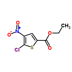 5-氯-4-硝基噻吩-2-羧酸乙酯 结构式