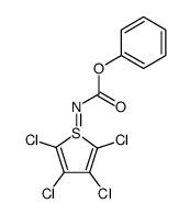 2,3,4,5-四氯-1,1-二氢-1-[(苯氧羰基)亚氨基]噻吩 结构式