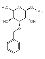 甲基 3-O-苄基-ALPHA-L-吡喃鼠李糖苷 结构式