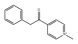 1-甲基-4-(2-苯基乙酰基)吡啶鎓 结构式