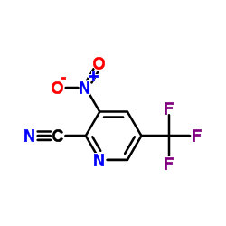 3-硝基-5-三氟甲基-吡啶-2-甲腈 结构式