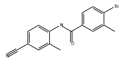 4-溴-N-(4-氰基-2-甲基苯基)-3-甲基苯甲酰胺 结构式