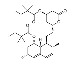 Butanoic acid, 2,2-dimethyl-, (2R,4R)-2-[2-[(1S,2S,6R,8S,8aR)-8-(2,2-dimethyl-1-oxobutoxy)-1,2,6,7,8,8a-hexahydro-2,6-dimethyl-1-naphthalenyl]ethyl]tetrahydro-6-oxo-2H-pyran-4-yl ester 结构式
