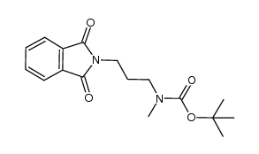 Carbamic acid, N-[3-(1,3-dihydro-1,3-dioxo-2H-isoindol-2-yl)propyl]-N-methyl-, 1,1-dimethylethyl ester 结构式