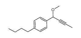 1-丁基-4-(1-甲氧基-2-丁炔-1-基)苯 结构式