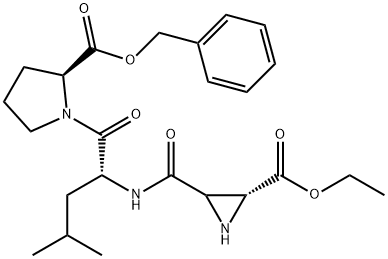 L-Proline, (2R,3R)-3-(ethoxycarbonyl)-2-aziridinecarbonyl-L-leucyl-, phenylmethyl ester (9CI) 结构式
