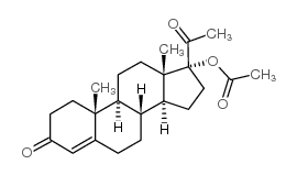 17-羟基孕甾-4-烯-3,20-二酮-17-醋酸酯 结构式