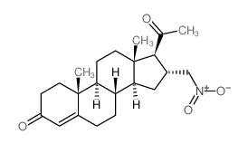 16α-硝甲基孕甾-4-烯-3,20-二酮 结构式