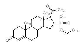 Phosphonic acid,(3,20-dioxopregn-4-en-16-yl)-, monoethyl ester (8CI) 结构式