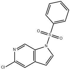 6-氮杂-5-氯-1-苯磺酰基吲哚 结构式