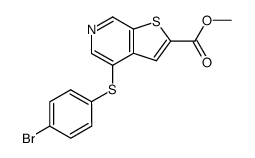 Thieno[2,3-c]pyridine-2-carboxylic acid, 4-[(4-bromophenyl)thio]-, methyl ester 结构式