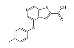 4-[(4-甲基苯基)硫基]噻吩并[2,3-C]吡啶-2-羧酸 结构式