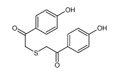 1-(4-HYDROXY-PHENYL)-2-[2-(4-HYDROXY-PHENYL)-2-OXO-ETHYLSULFANYL]-ETHANONE 结构式