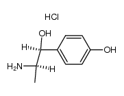 Benzenemethanol, α-[(1S)-1-aminoethyl]-4-hydroxy-, hydrochloride (1:1), (αR)- 结构式