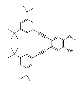 4,5-双[2-(3,5-二叔丁基苯基)乙炔基]-2-甲氧基苯酚 结构式