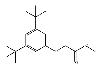 2-[3,5-双(1,1-二甲基乙基)苯氧基]乙酸甲酯 结构式