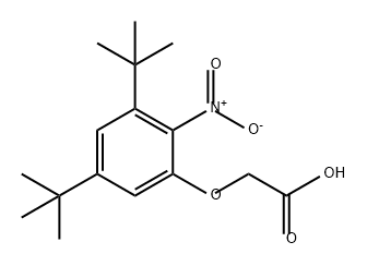 2-[3,5-双(1,1-二甲基乙基)-2-硝基苯氧基]乙酸 结构式