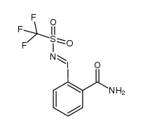 2-氨基甲酰苯基(三氟甲磺酰亚氨基)碘内盐 结构式