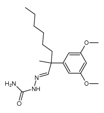 Hydrazinecarboxamide, 2-[2-(3,5-dimethoxyphenyl)-2-methyloctylidene]- 结构式