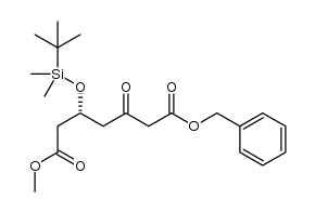 Heptanedioic acid, 3-[[(1,1-dimethylethyl)dimethylsilyl]oxy]-5-oxo-, 1-methyl 7-(phenylmethyl) ester, (3R)- 结构式