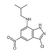 3-氯-N-(2-甲基丙基)-5-硝基-1H-吲唑-7-胺 结构式