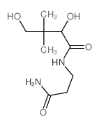 D-N-(2-氨甲酰乙基)-2,4-二羟基-3,3-二甲基丁酰胺 结构式