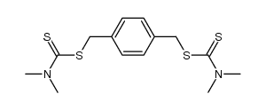 二甲基二硫代氨基甲酸 1,4-苯二亚甲基酯 结构式