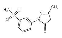 3-甲基-1-(3'-磺酰胺基苯基)-5-吡唑啉酮 结构式
