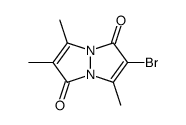 2-溴-3,6,7-三甲基-1H,5H-吡唑并[1,2-a]吡唑-1,5-二酮 结构式