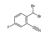 2-(二溴甲基)-5-氟苯甲腈 结构式