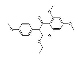 2-(2,4-二甲氧基苯甲酰基)-2-(4-甲氧基苯基)乙酸乙酯 结构式