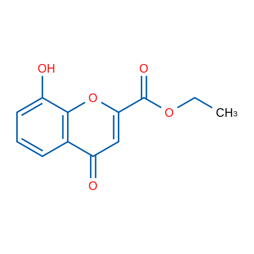 8-羟基-4-氧代-4H-色烯-2-羧酸乙酯 结构式