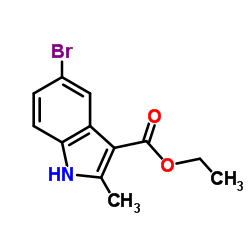 5-溴-2-甲基-1H-吲哚-3-羧酸乙酯 结构式