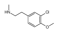 2-(3-氯-4-甲氧苯基)-N-甲基乙胺 结构式